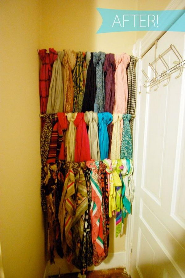 30 Creative Scarf Storage Display Ideas Hative