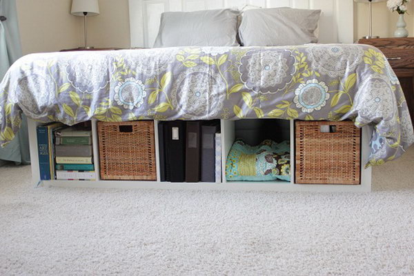 Under Bed Storage Ideas For Bedroom, Diy Twin Bed Frame With Storage Cubes