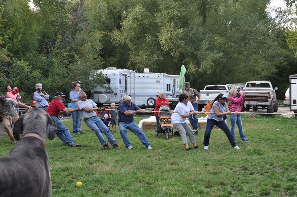 Tug of war. If you have a big family, there is nothing more fun than tug of war. Don't tie the rope around the last persons waist. It's only a family game.