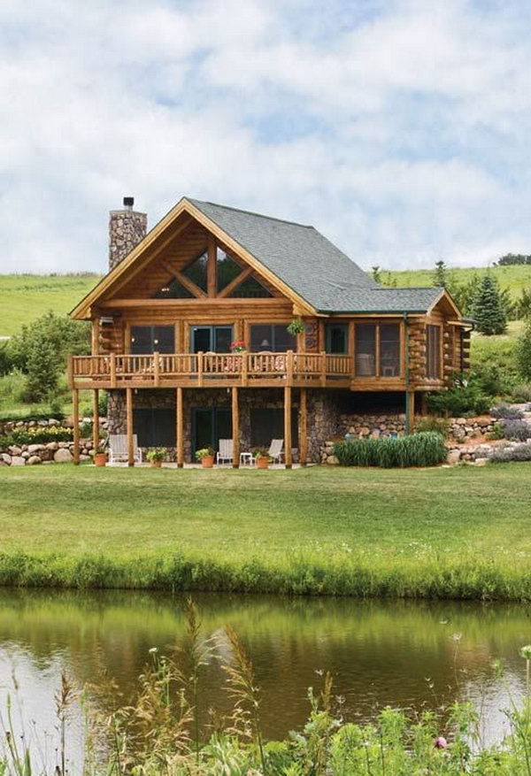 Rustic log home. A little bit of Italy and lots of rustic charm come together to create a appealing resort.