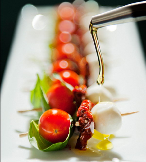 Caprese Sticks. Use toothpicks to pierce the tomatoes, fresh basil and perl mozzarella through. It will make you mouthwatering with this tart and sweet flavor.