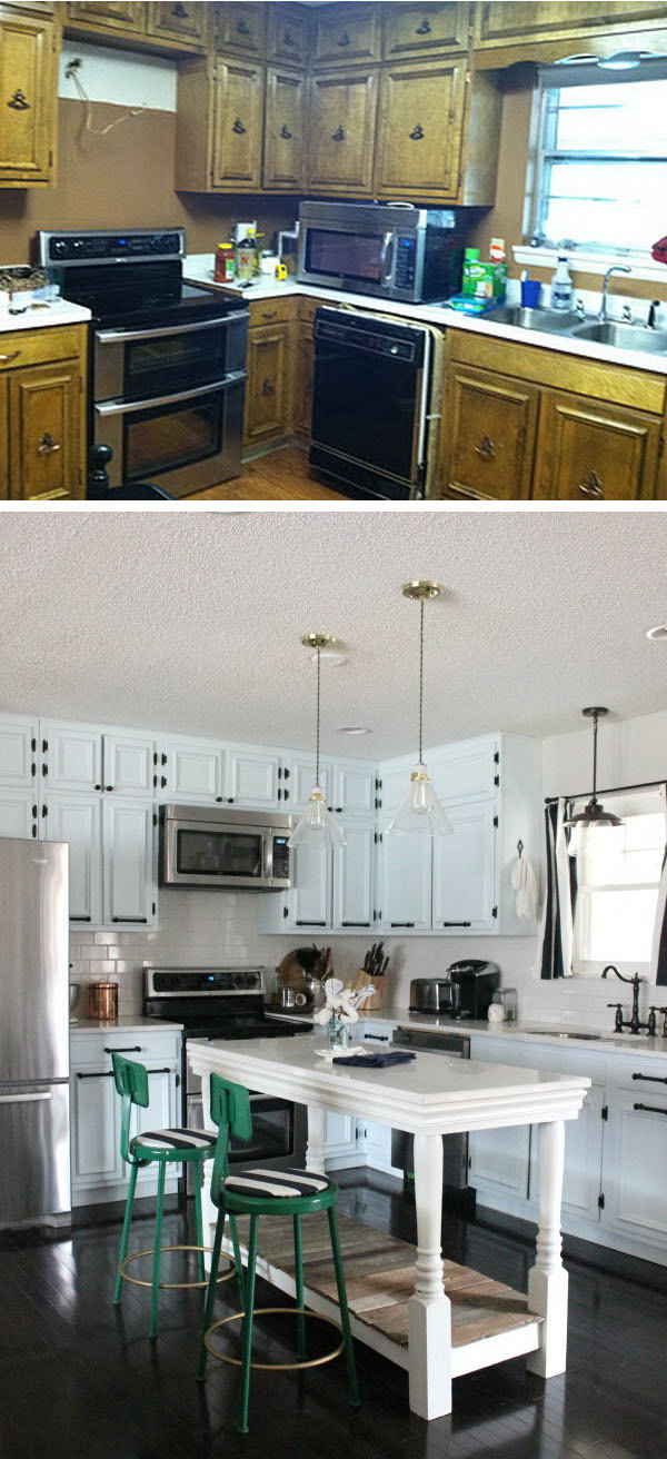 Before And After 25 Budget Friendly Kitchen Makeover Ideas Hative