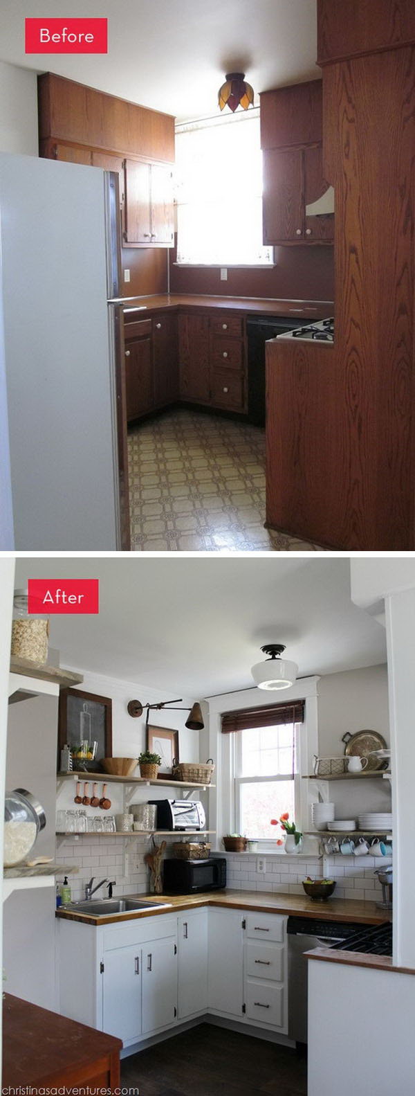 Before and After: 25+ Budget Friendly Kitchen Makeover Ideas - Hative