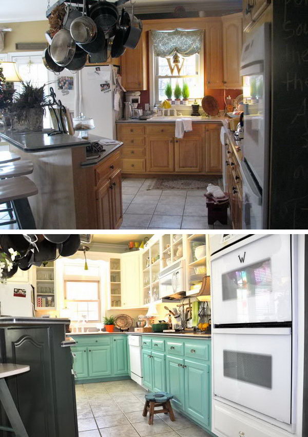  Before and After 25 Budget Friendly Kitchen Makeover 