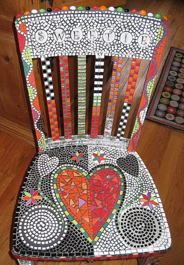 ceramic tiles leftover tile mosaic chair reusing projects diy creative charming ceramics hative ways awesome styletic