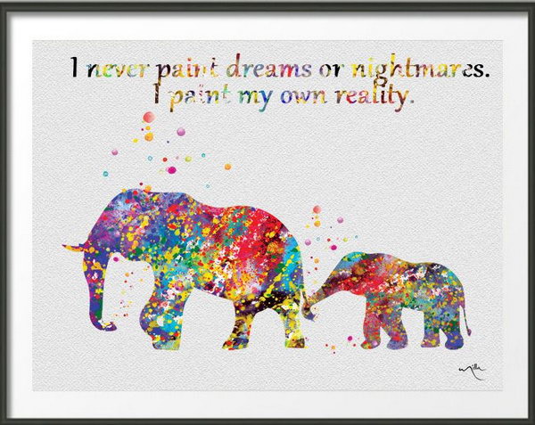 Hold on to Live Your Dream. I never paint dreams or nightmares. I paint my own reality. We may have a nightmare sometimes, we can only be strong and stick to our dreams to embrace a bright future.