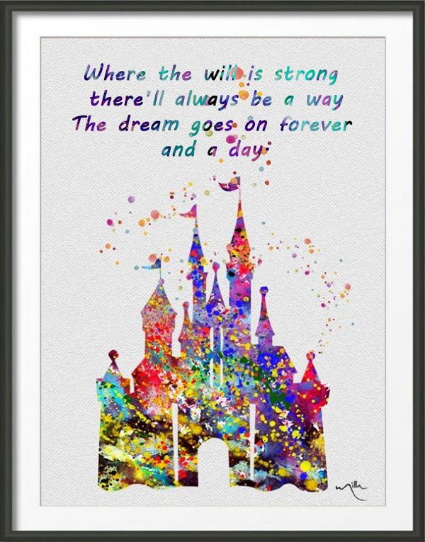 Stong Will to Live Your Dream. Where the will is strong there'll always be a way. The dream goes on forever and a day. As this quote goes, we should always have a strong will to go ahead,you can always appreciate the beautiful scenery on your way to pursue your dream.