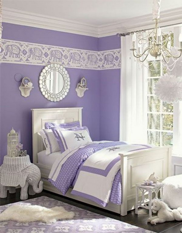 Light Purple Rooms For Girls