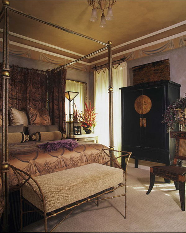 80 Inspirational Purple Bedroom Designs Ideas Hative - Purple And Gold Bedroom Decorating Ideas