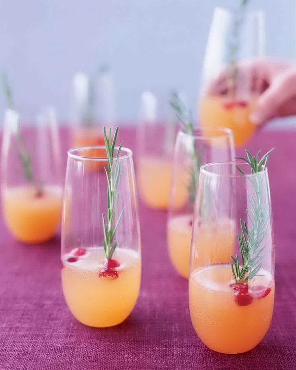 Sparkling Pear and Cranberry Cocktail