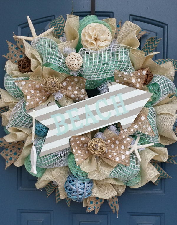 20+ Beautiful Summer Wreath Tutorials and Ideas - Hative