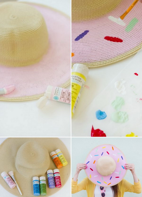 DIY Donut Floppy Hat. See the tutorial here.