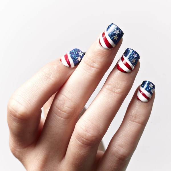 Flag Day Patriotic Nails: With their galaxy nails set, you can create a gre...