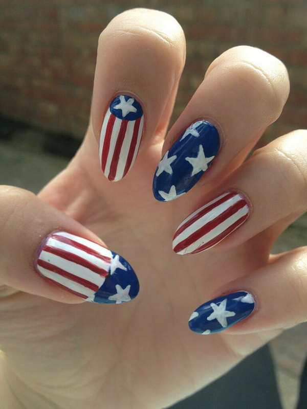 30 American Flag Inspired Stripes And Stars Nail Ideas Tutorials