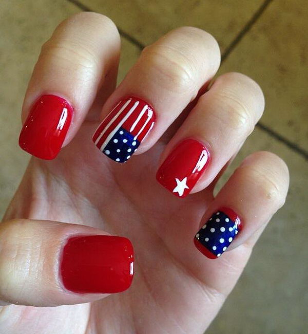 flag nail stickers