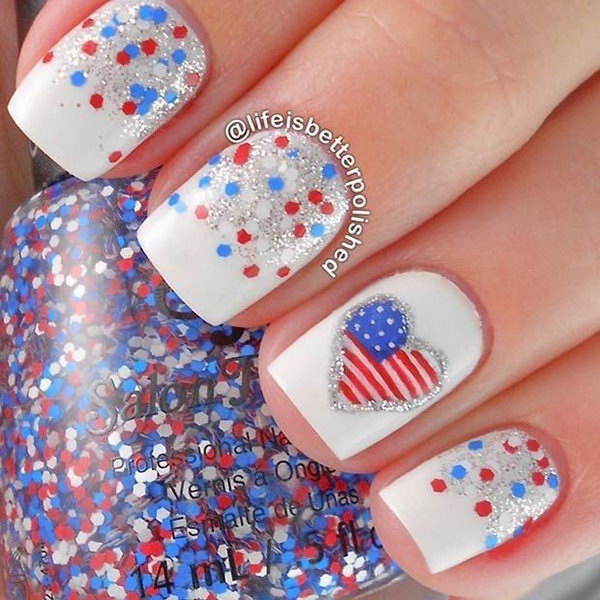 30+ American Flag Inspired Stripes and Stars Nail Ideas & Tutorials
