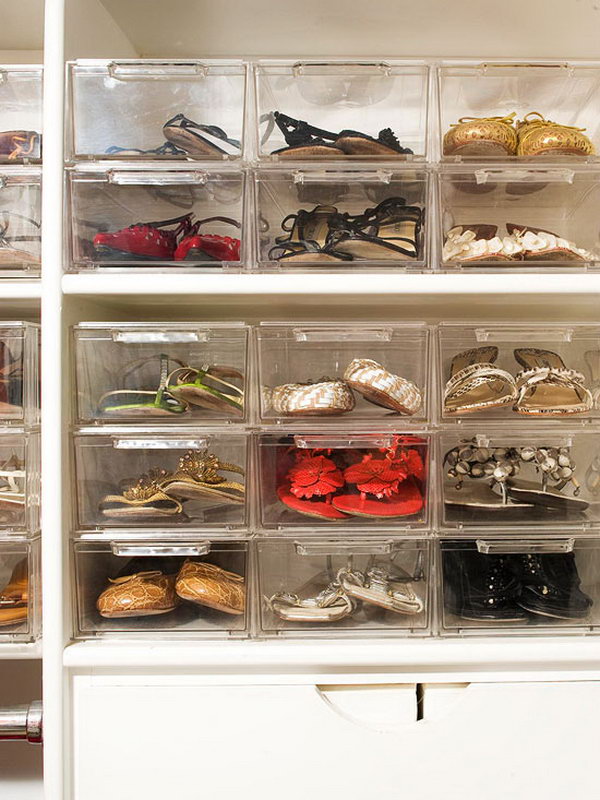 shoe box closet organizer