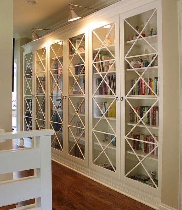 ikea book shelf with doors