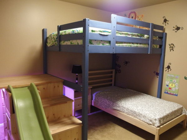 20 Awesome Ikea S For Kids Beds, Bunk Bed With Stairs Ikea