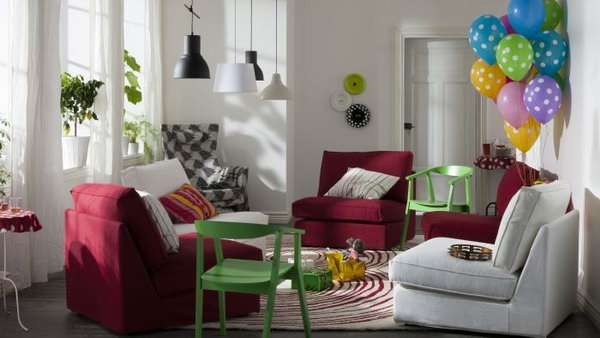 Elegant Ikea Red Living Room 2020