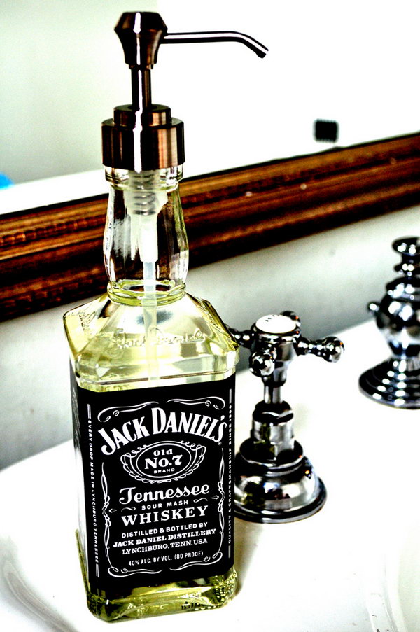  DIY Jack Daniels Soap Dispenser 