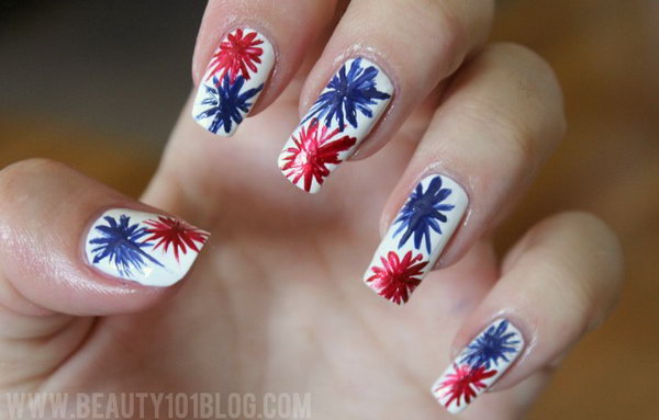 Glittery Fireworks Nails - wide 8