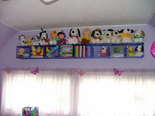 floating shelves for stuffed animals