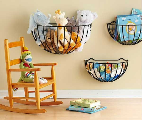 hanging basket for stuffed animals