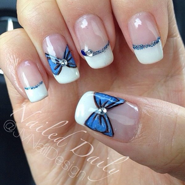 45 Wonderful Bow Nail Art Designs Hative