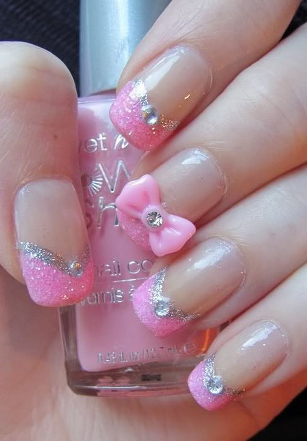 cute acrylic nails with bows