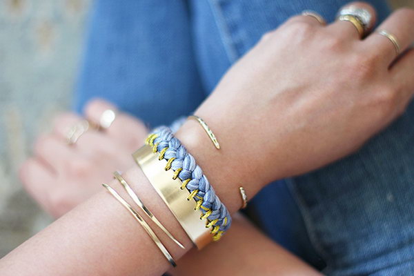 DIY Braided Cuff. See the tutorial 