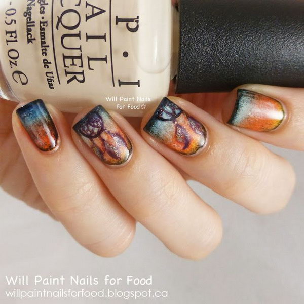 Lots of dream catcher nail designs and ideas. How beautiful and unique with such good meaning. I love it.