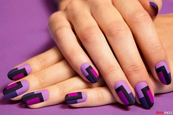 10. Polka Dot Pink and Purple Nail Art - wide 4