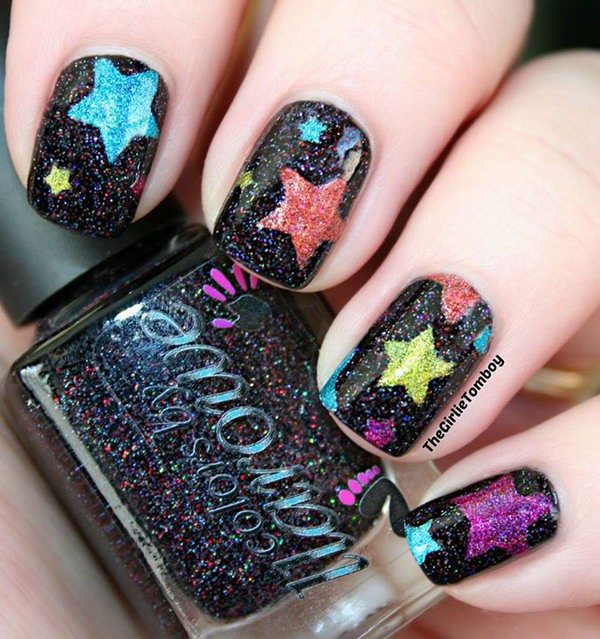 50+ Cool Star Nail Art Designs With Lots of Tutorials and Ideas - Hative