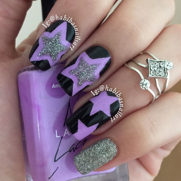 50+ Cool Star Nail Art Designs With Lots of Tutorials and Ideas - Hative