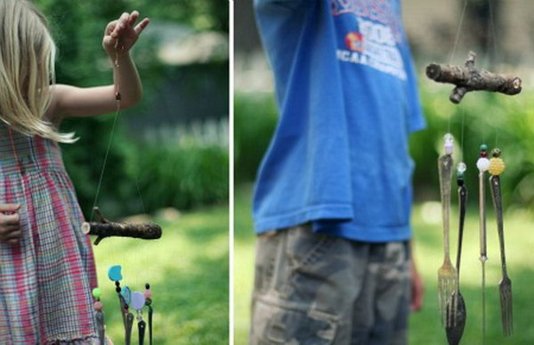 Silverware Wind Chime. See the tutorial 