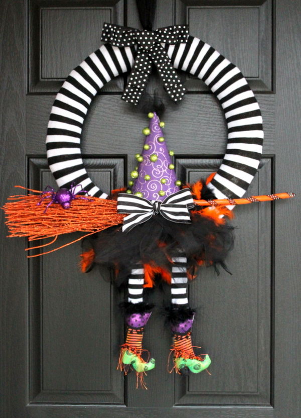 Cute Diy Witch Wreath Tutorials And Ideas For Halloween Hative