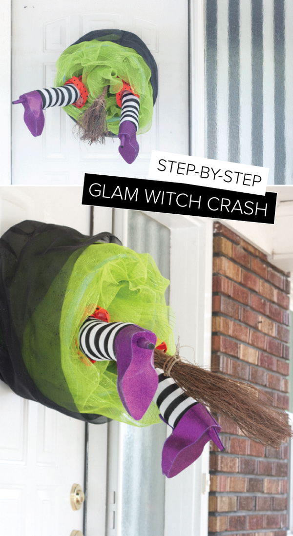 Cute DIY Witch Wreath Tutorials & Ideas For Halloween - Hative