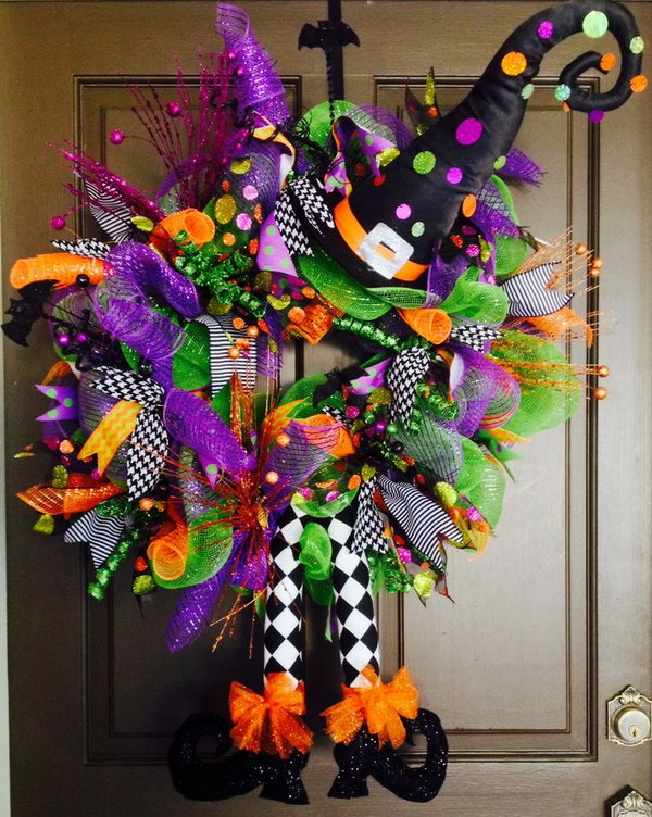 Cute Diy Witch Wreath Tutorials And Ideas For Halloween Hative 1692