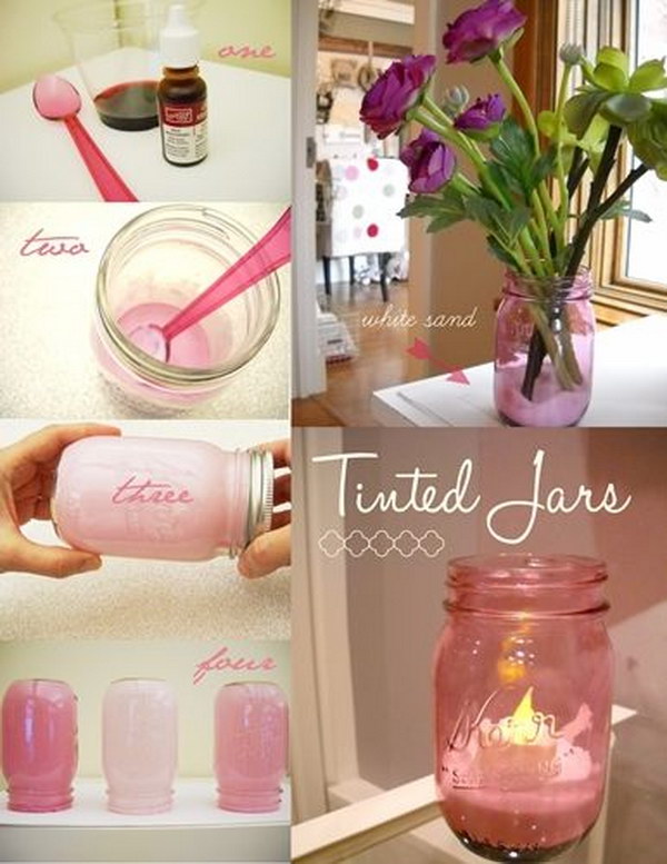 How to Tint Mason Jars. 