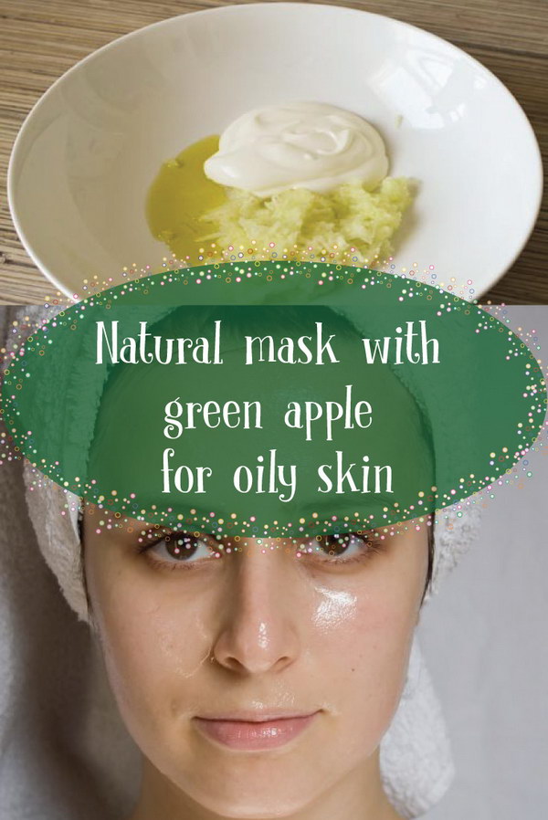 Natural Mask with Green Apple For Oily Skin. 