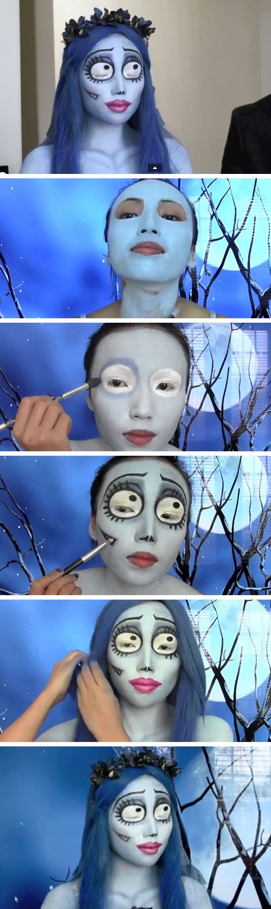25+ Super Cool Step by Step Makeup Tutorials for Halloween - Hative