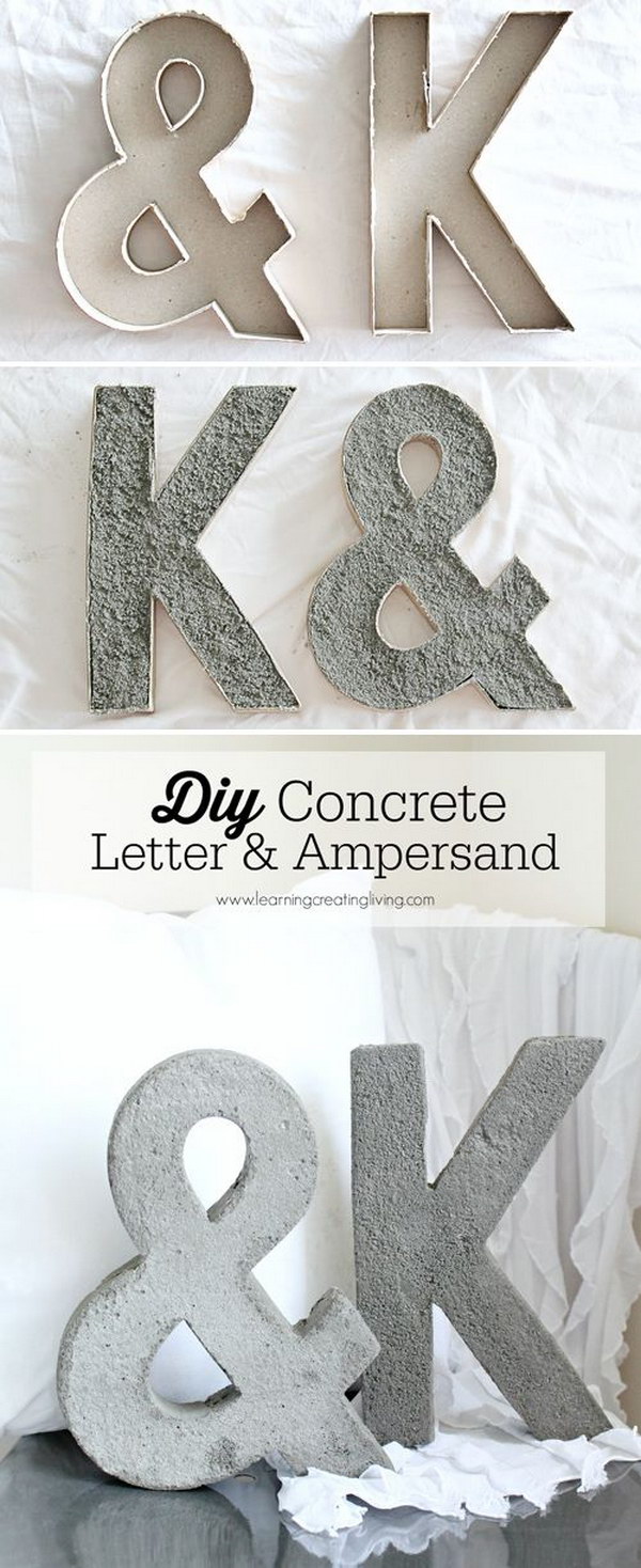 DIY Concrete Letters 