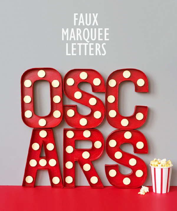 DIY Faux Marquee Letters 