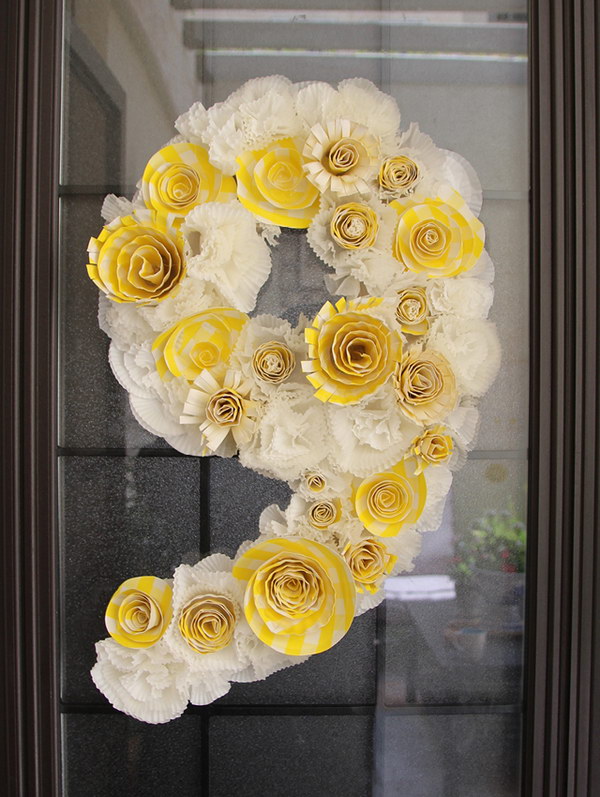 Whip Up Easy Floral Cardboard Letter Décor