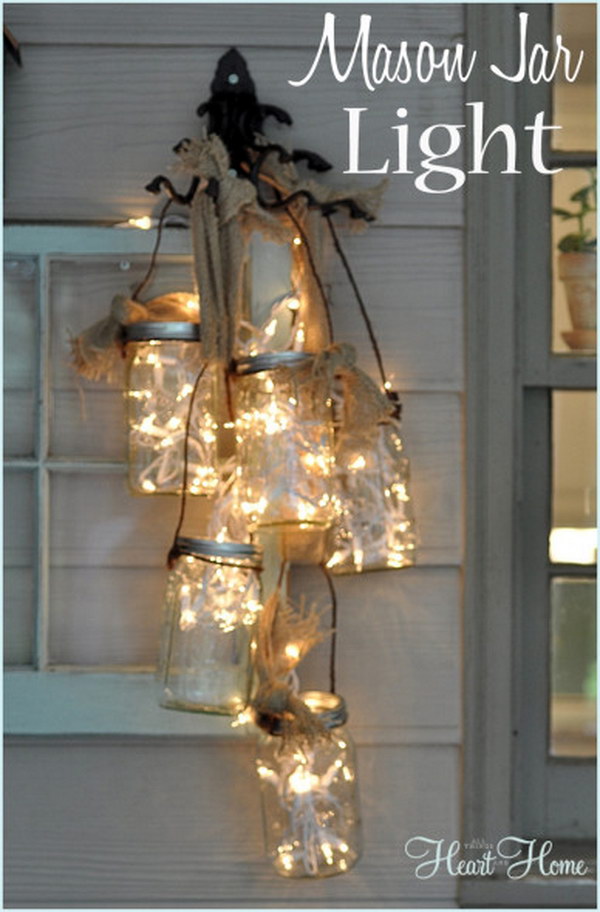 DIY Mason Jar Light. 