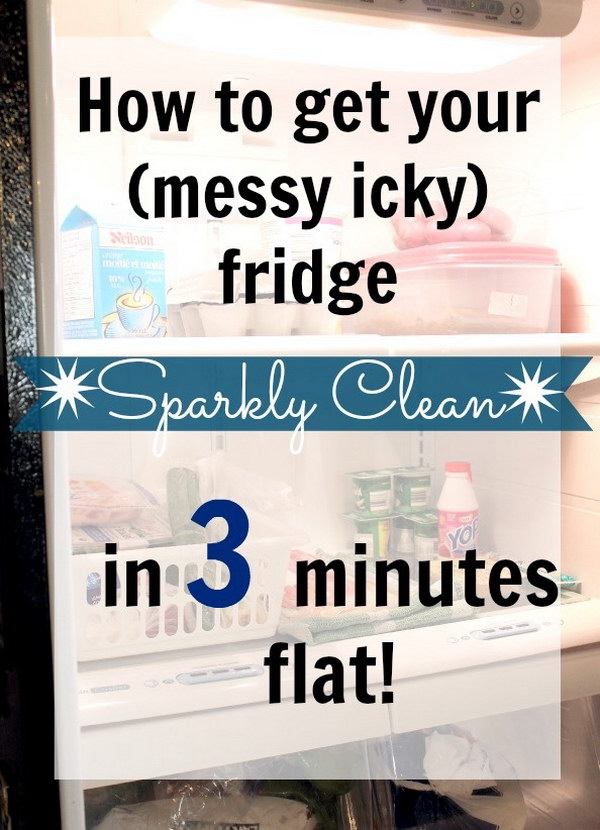 3-Minute Fridge Clean Up. 