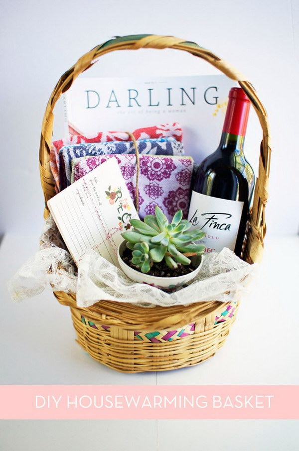 DIY Housewarming Gift Basket. 