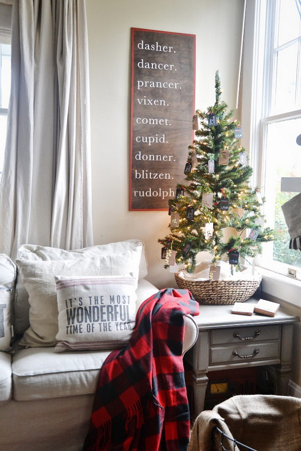 DIY Christmas Reindeer Sign. 