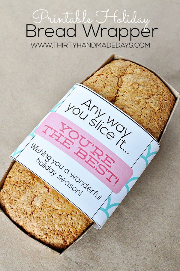 Homemade Bread and Free Printable Gift Wrapper 